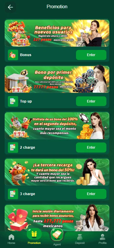 Bethall Casino mobile promotions area with rewards and ongoing offers